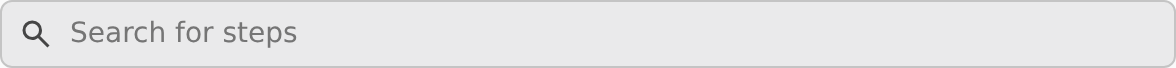 The header search box is used to jump directly to a step.